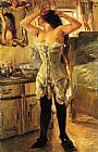 Lovis Corinth In a Corset painting